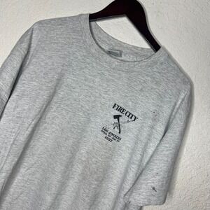 Vintage 90s LA Riots "Fire City" T shirt Size XL